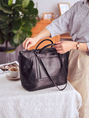 Genuine Leather Tote Bags For Women Distressed Leather Tote Handbags 