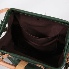 Vintage Womens Tan Leather Doctor Handbags Side Purses Doctor Purses for Women - iLeatherhandbag