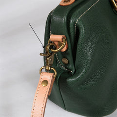 Vintage Womens Tan Leather Doctor Handbags Side Purses Doctor Purses for Women - iLeatherhandbag