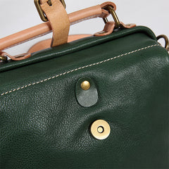 Vintage Womens Tan Leather Doctor Handbags Side Purses Doctor Purses for Women - iLeatherhandbag