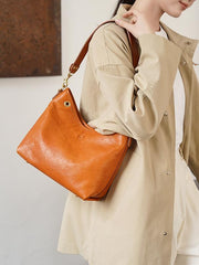 Women's Leather Hobo Bags Zip Hobo Bag Medium Hobo Bag tan