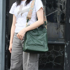 Genuine Leather Hobo Shoulder Bag hobo bag green Medium Hobo Bag 