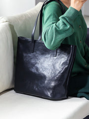 Medium Leather Tote Black Leather Bag Tote Womens 