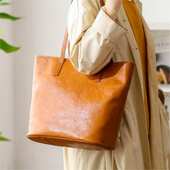 Medium Leather Tote brown leather tote bag Womens 