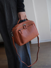 brown Leather Camera Bag Crossbody Genuine Leather Camera Crossbody Bag Womens 