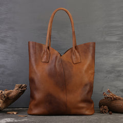 Women's Genuine Leather Tote Dark Brown Leather Tote Bag Brown Tote Purse 