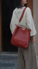 Ladies Leather Satchel Bag Red Hobo Leather Bag Medium Hobo Purse 