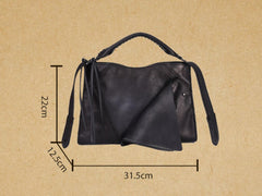 black Genuine Leather Satchel Handbags Leather Satchel Crossbody Bag Womens 