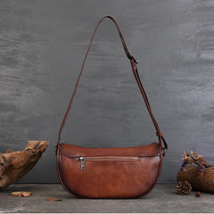 Retro Genuine Leather Sling Bag Crossbody Bag Purse Cross Body Hobo 