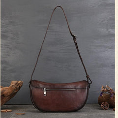 Retro Genuine Leather Sling Bag Crossbody Bag Purse Cross Body Hobo 