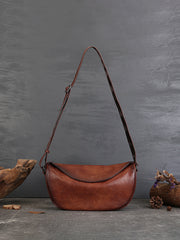 Retro Genuine Leather Sling Bag Crossbody Bag Purse Cross Body Hobo 