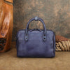 Women's Boston Bag Retro purple Leather Boston Bag Small Leather Bags Boston 