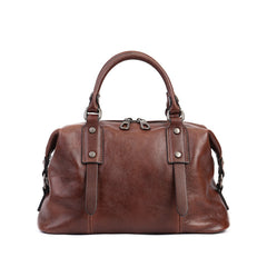 Retro Leather Boston Bag Women's Best Satchel Handbags 