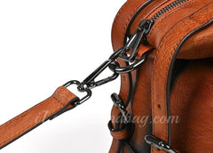 details of Retro Soft Cowhide Leather Handbag Women's Distressed Leather Tote Bag YDY