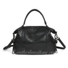 black Retro Soft Cowhide Leather Handbag Women's Distressed Leather Tote Bag YDY