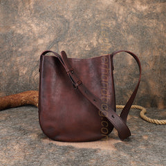 Women's brown Leather Hobo Shoulder Bag Genuine Leather Hobo Purses soft leather hobo bag