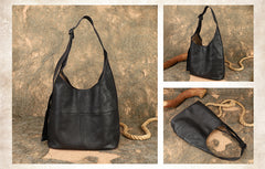 Distressed Leather Hobo Bag Genuine Leather Hobo Purses Soft Leather Slouchy Hobo Bag 