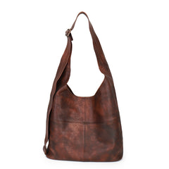 Distressed Leather Hobo Bag Genuine Leather Hobo Purses Soft Leather Slouchy Hobo Bag 