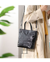 Genuine Small Leather Tote Bag blackSmall Tote Leather Bag Womens 