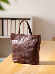 Genuine Small Leather Tote Bag Small Tote Leather Bag Womens 