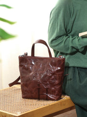 Genuine Small Leather Tote Bag Small Tote Leather Bag Womens 