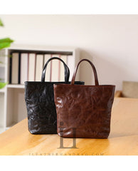 brown Small Leather Tote Bag Small Tote Leather Bag Womens 