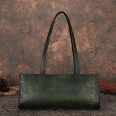 green Small Ladies Purse Leather Shoulder Tote Bag Leather Small Leather Tote Purse 