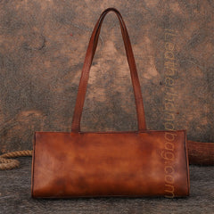 brown Small Ladies Purse Leather Shoulder Tote Bag Leather Small Leather Tote Purse 