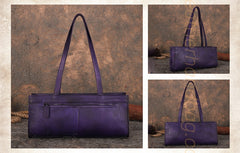 Genuine Leather Shoulder Bags For Women purple Leather Shoulder Bag Tote 