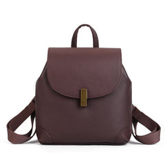 Small Leather Knapsack Genuine Leather Small Backpack Women's 