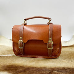 Women's Small Leather Satchel Purse Genuine Leather Satchel Crossbody Bag