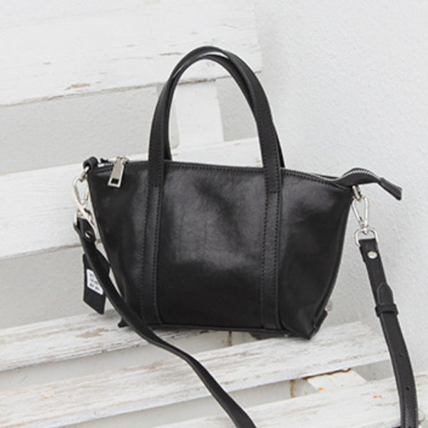 Small Leather Tote Bag black Mini Tote Bag Leather Womens 