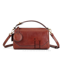 Genuine Leather Small Satchel Handbags Women's Crossbody Satchel 