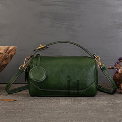 Small Satchel Crossbody Genuine Leather green satchel purse