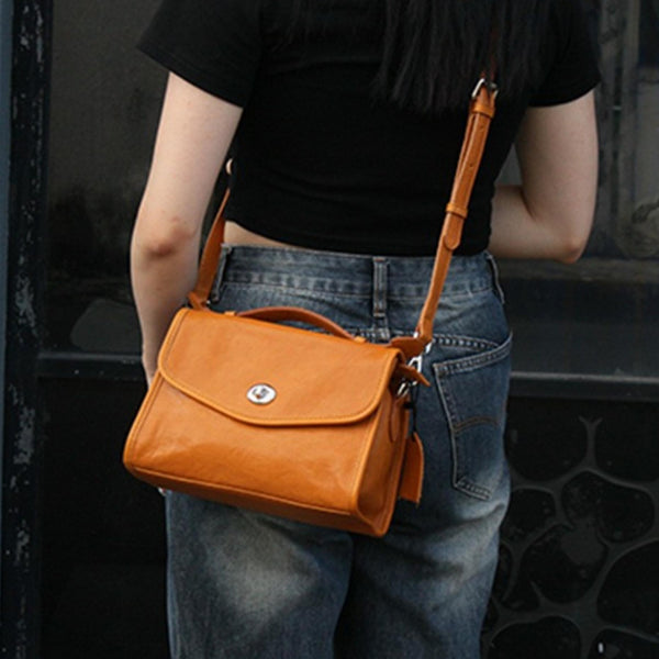 Small Leather Satchel Cross Body Satchel Women's Satchel Purse 