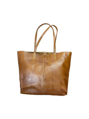 brown Genuine Leather Tote Bag Genuine Leather Women Tote Bag With Zipper - iLeatherhandbag