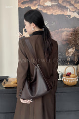 Women's Black Leather Hobo Shoulder Bag Genuine Leather Hobo Purses - iLeatherhandbag