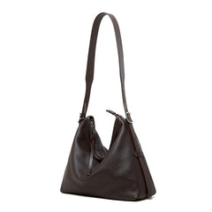 Women's Black Leather Hobo Shoulder Bag Genuine Leather Hobo Purses - iLeatherhandbag