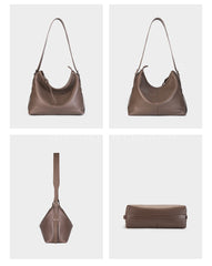 Women's brown Leather Hobo Shoulder Bag Genuine Leather Hobo Purses - iLeatherhandbag