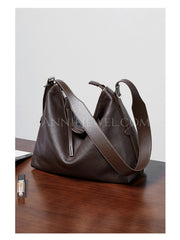 Women's brown Leather Hobo Shoulder Bag Genuine Leather Hobo Purses - iLeatherhandbag