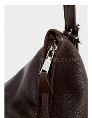 details of Women's Black Leather Hobo Shoulder Bag Genuine Leather Hobo Purses - iLeatherhandbag