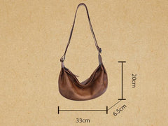 Women's Genuine Leather Hobo Sling Bag Soft Leather Slouchy Hobo Bag