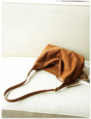 Brown Suede Hobo Bag Small Hobo Shoulder Bag Womens Soft Leather Leather Hobo
