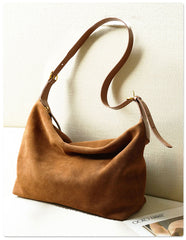 genuine leather suede hobo shoulder bag leather hobo shoulder bag women