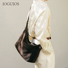 Suede Leather Hobo Bag Soft Hobo Bag Suede Hobo Bag Shoulder Bag Womens