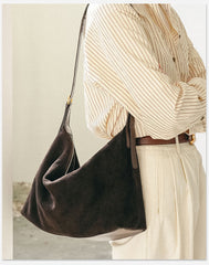 Suede Leather Hobo Bag Soft Hobo Bag Suede Hobo Bag Shoulder Bag Womens