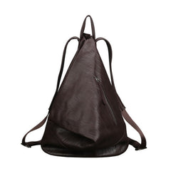 Triangle Genuine Leather Backpack Bag Leather Rucksack Bag 