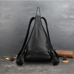 Triangle Genuine Leather Backpack Bag Leather Rucksack Bag 