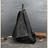 Triangle Genuine Leather Backpack Bag Leather Rucksack Bag 