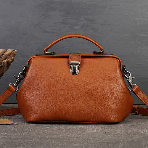 Genuine Vintage Leather Doctors Handbag For Women
